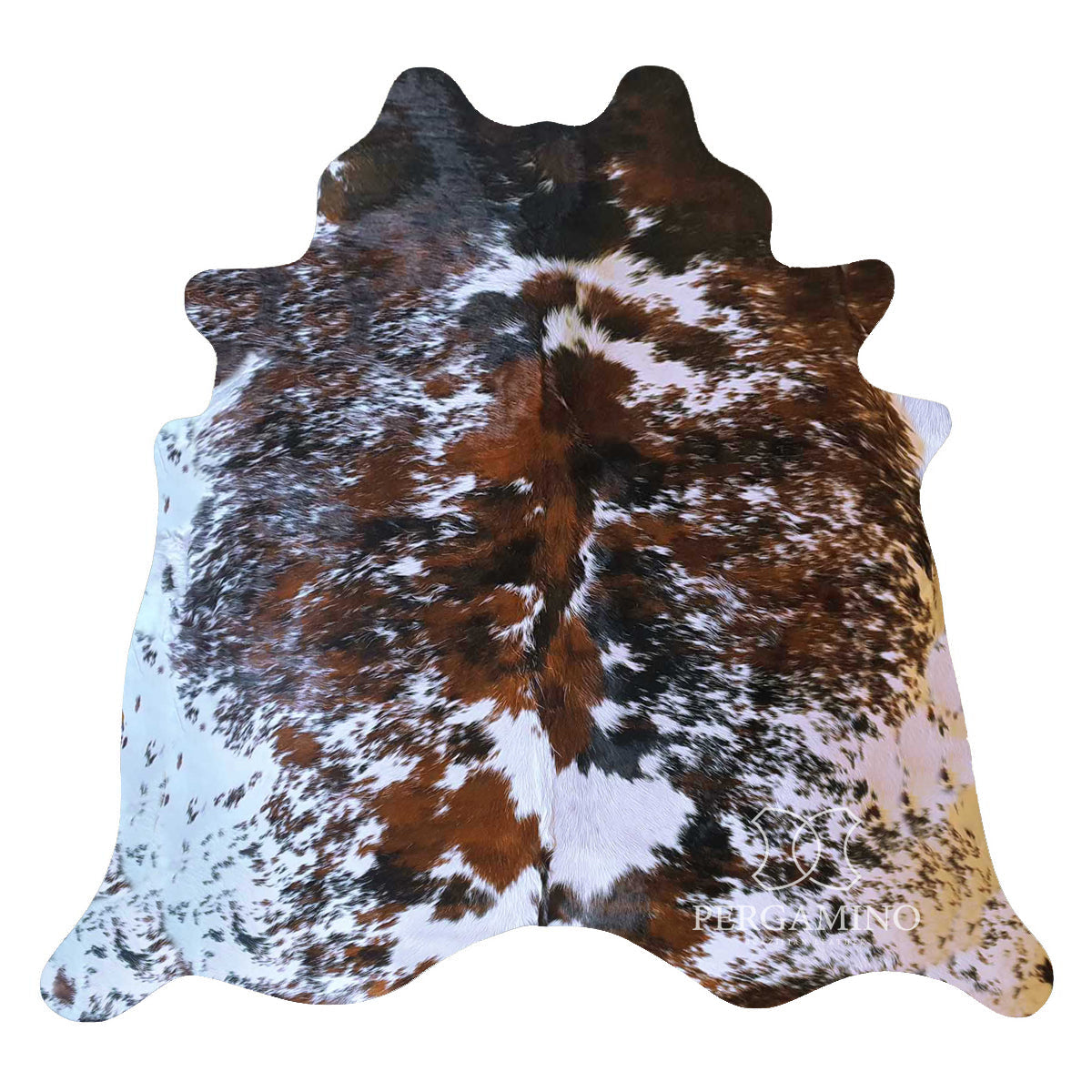 TRICOLOR EXOTIC COWHIDE RUG Pergamino